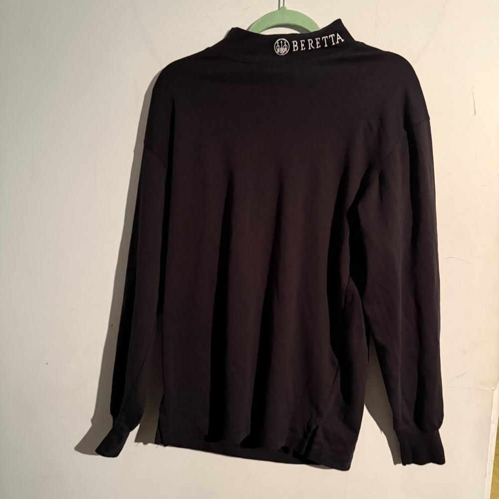 BERETTA Mock Neck‎ Long Sleeve Mens Pullover Small Gorpcore Military Outdoorsy